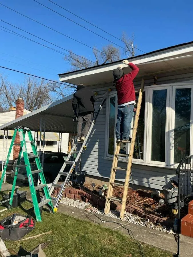 Restoration crew performing exterior repair in Sauk Village
